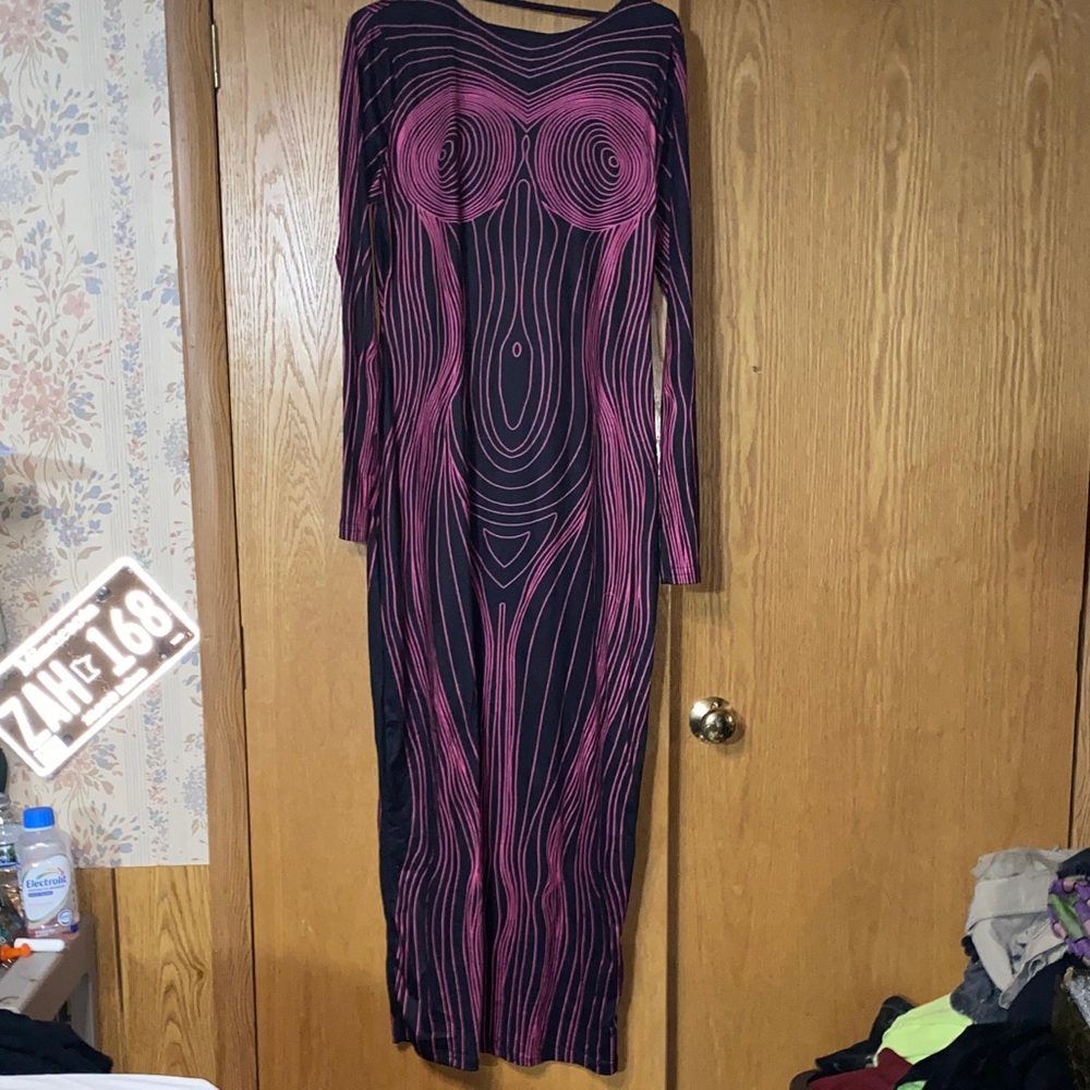 Elegant Black and Pink Women's Dress